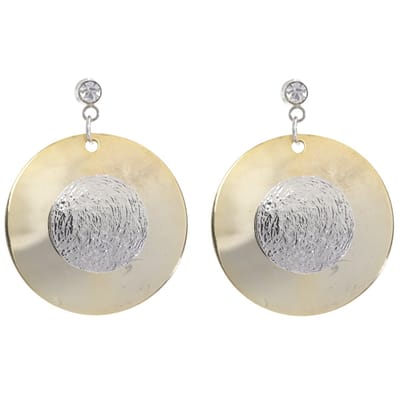 Behave - Oorhangers rond goudkleur en zilverkleur - tijdloze elegantie