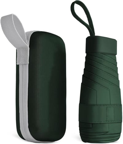 QTTVBTNA – 1 Stuk Paraplu - met 6 Baleinen - Reisparaplu - Compacte Opvouwbare Paraplu - Windbestendig Ontwerp- Paraplu's in Kamperen & Outdoor - Lichtgewicht Tasparaplu voor Dames en Heren - Ideaal voor Reizen en Dagelijks Gebruik - Draagbaar-Groen