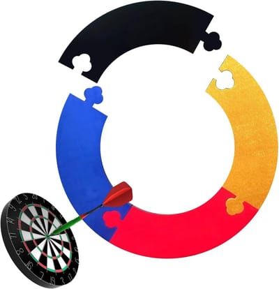 Dartbord Wandbeschermer - Dartring - Muren Beschermen - Afneembare Gesplitste Ring - 45cm Binnendiameter - Meerkleurig