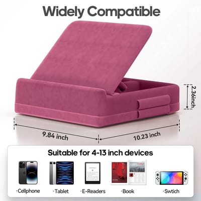 ML 10 Tablet standaard -Opvouwbare iPad-houder voor bed en schoot en bureau -Opbergruimte tablet standaard