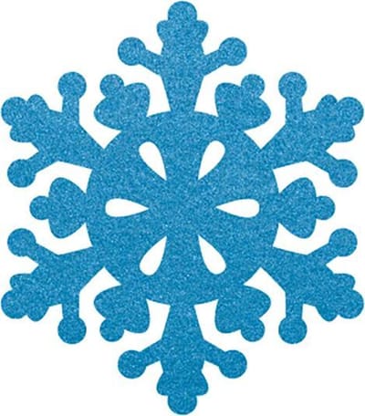 Sneeuwvlok 2 vilt onderzetters - Lichtblauw - 6 stuks - ø 9,5 cm - Kerst onderzetter - Tafeldecoratie - Glas onderzetter - Woondecoratie - Tafelbescherming - Onderzetters voor glazen - Keukenbenodigdheden - Woonaccessoires - Tafelaccessoires