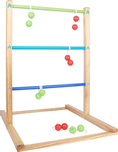 Laddergolf Werpspel - Tuinspel Buiten - Behendigheid Trainen - Hoeveelheden ipv Cijfers - 60 x 54.5 x 74.5 cm - Houtkleur