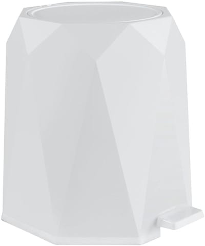Afvalemmer Pedaal - Prullenbak Keuken - Afval Scheiden - Diamant Design - 5 Liter - Wit