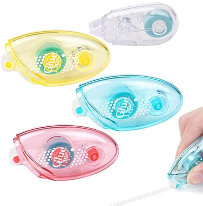 Dubbelzijdige Lijmroller Set - 4 Stuks Zelfklevende Tape voor Knutselen en Plakboeken