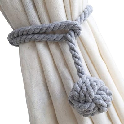 Set van 2 Natuurlijke Katoenen Gordijn Tiebacks - Handgemaakt Decor voor Gordijnen