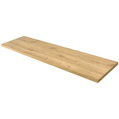 Aquazuro Wastafelblad Napoli - Houtcomposiet - Melamine - Scandinavische Eik - 180x48cm