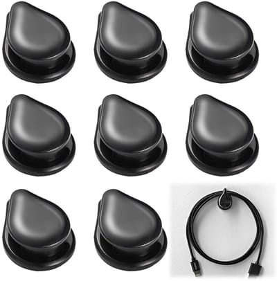Dailygoody - Autohaken - Mini-haken voor auto - Multifunctioneel en ruimtebesparend - Zwart - Opberghaken voor kabels - Geschikt voor sleutels en meer
