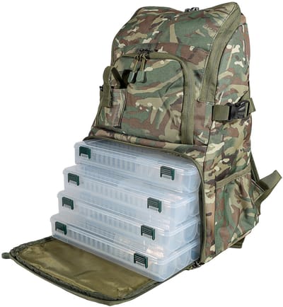 Ultimate Ultra Backpack Camo (Incl. 4 Tackleboxen & Raincover!) - Visrugtas