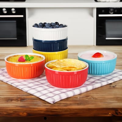 Candala 6x souffléschalen - keramische ragoutvinkommen - ovenvaste ove