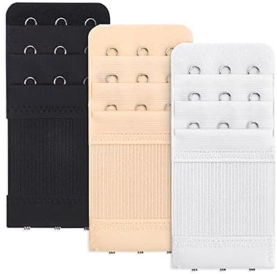 3 Stuks BH-Extenders voor Dames - Rekbare Beha-Verlengband met 3 Haken en 3 Rijen