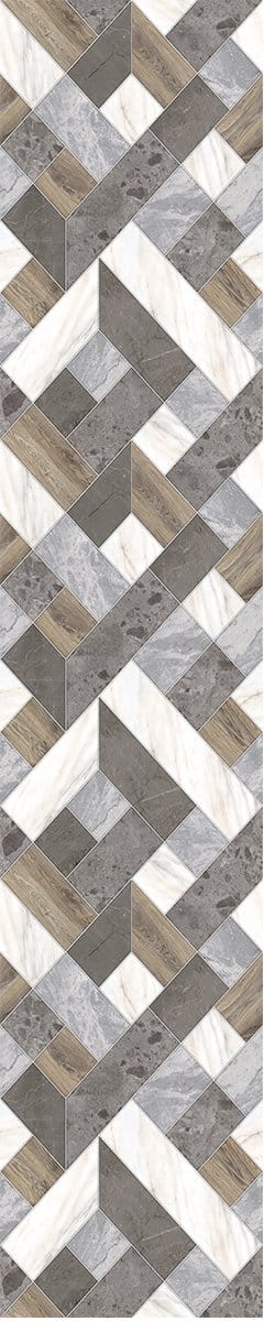 Voorgelijmd vliesbehang - MARMER EN HOUTMOTIEF - 1 rol van 300x60 cm