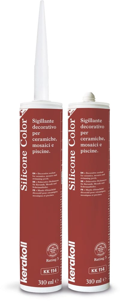 Kerakoll - Silicone Color - KK114 - Siliconenkit - Kleur 114 Licht Bruin - Verkrijgbaar in 50 Kleuren - Greenbuild rating 3