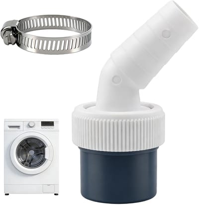 Dailygoods- Afvoeradapter Dubbele Aansluiting Y - Afvoer-Wasmachine - Afvoeradapter Vaatwasser - Wasmachineaansluiting - Roestvrijstalen Buisklemmen - Ruimtebesparend - Afvoerconnector
