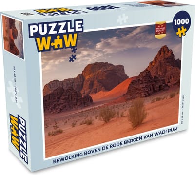 Puzzel Bewolking boven de rode bergen van Wadi Rum - Legpuzzel - Puzzel 1000 stukjes volwassenen