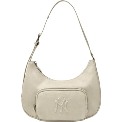 Sac à main New York Yankees Mlb Logo Rétro Basique pour Femmes Beige 3ABQV026N-50CRS Basic Set (Bag)
