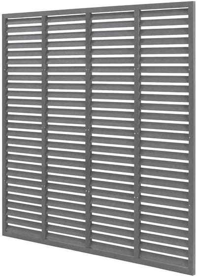 WPC Tuinhek - Composiet Schutting - Tuin Afbakening - Onderhoudsvrij Ontwerp - 180x180 cm - Grijs