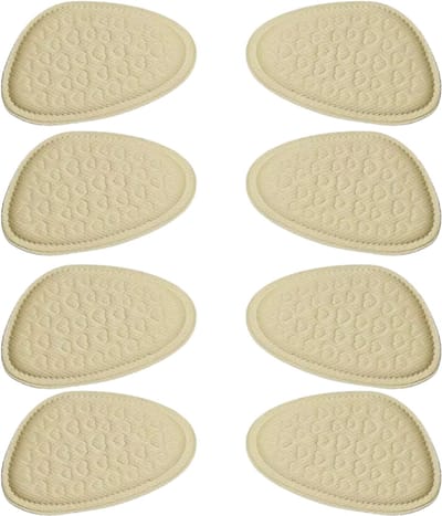 8 stuks Zachte Voorvoet Pads voor Hoge Hakken – Antislip Halve Inlegzolen, Comfortabele Voorvoet Kussentjes, Voetbescherming en Comfort Voorvoet Steunzolen - Beige