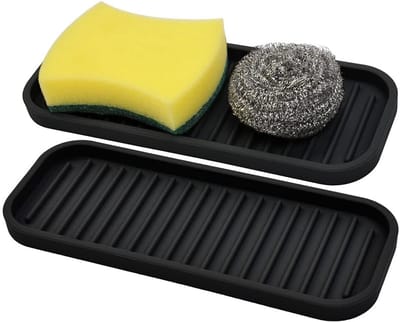 EXCITAT Afvoermat - Gootsteenorganizer - Keukenorganizer - Voor sponzen, afwasmiddelen, zeep - 2 stuks