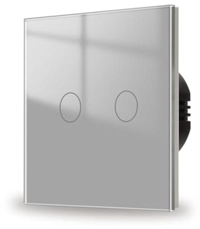 Touch Lichtschakelaar 2-voudig met Glazen Paneel en Status-LED - AC 240V 500W