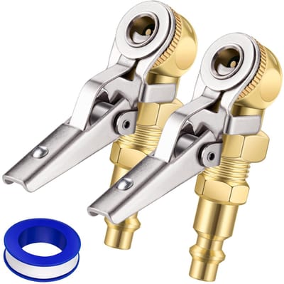 Ynkkvre – Bandenpistool – Gesloten – Met Clip – 1/4" FNPT – Snelkoppeling – 2-weg Connector – Voor Luchtcompressor – 2 Stuks