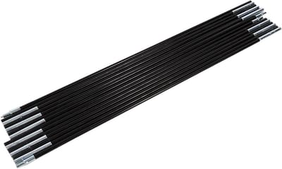 Tentstokken Set - Kampeer Accessoires - Tent Reparatie - 7 Secties Per Stok - 3.4 Meter Lengte - Zwart
