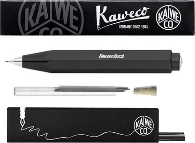 Kaweco - Vulpotlood 0,7 - Skyline Sport - Zwart - Met doosje vullingen in glazen tube