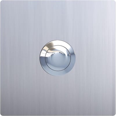 Belknop Deurbel - Drukknop Deur - Deur Openen - Vierkant Roestvrij Staal - 70 mm x 70 mm - Roestvrij Staal