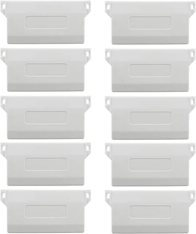 10 stuks accessoires voor verticale jaloezieën, vervangende gewichtslamellen, reserveonderdelen voor onderjaloezieën 89X49mm (wit)