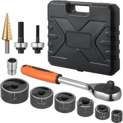 Jeu de perforateurs, 12,7 à 50,8 mm SLUG-Buster Jeu de perforateurs à cliquet, Jeux de perforateurs à cliquet pour aluminium, Acier doux, Fibre de verre,