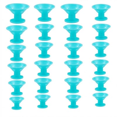 Blauw haarkrullers set voor dames heatless curls – 30 stuks zachte kunststof krulrollers – herbruikbare haar rollers voor natuurlijk krul effect en volume – geschikt voor verschillende haarlengtes