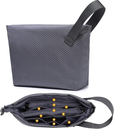 Draagbare Organizer voor Elektronica Accessoires, Ideaal voor Opladers, Hard Drives, Kabels en Gadgets, Ruimtegrijs