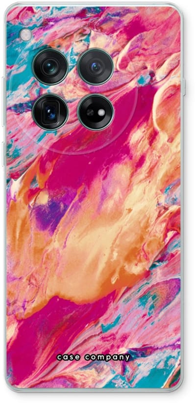 Case Company® - Hoesje geschikt voor OnePlus 12r hoesje - Pastel Echoes - Soft Cover Telefoonhoesje - Bescherming aan alle Kanten en Schermrand