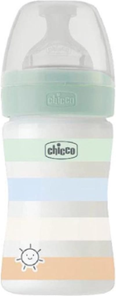 Chicco zuigfles Siliconen Well Being 150ml groen