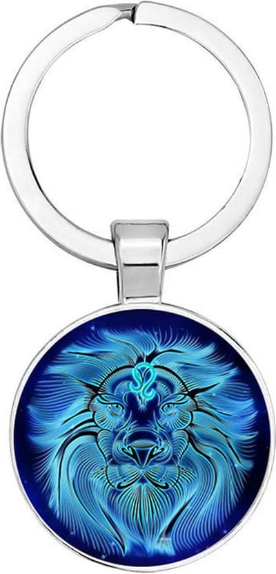 Akyol - Leeuw Sleutelhanger - leeuw - iemand die van sterrenbeelden houdt - leo - leuke cadeau voor een sterrenbeeld liefhebber - verjaardagscadeau - kado - gift - geschenk - 2,5 x 2,5 CM