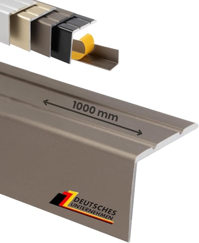 Hoekprofiel - Afdekstrip - Trapafwerking - Zelfklevend - 24.5 x 10 mm - Mat roestvrij staal