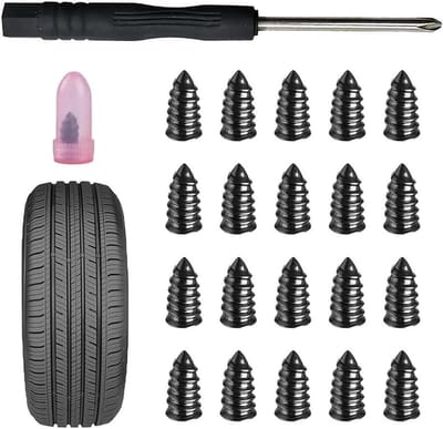 Bandenreparatie Set - Lekke Band Reparatie - Noodsituaties Onderweg - Schroefplug Ontwerp - 5.3x11.7mm - Zwart