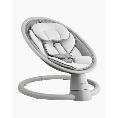 VEVOR Baby Swing, 5-snelheden babywipstoel, draagbare babyschommel met afstandsbediening, touchscreen, Bluetooth-muziek, 10 liedjes en 5-punts veiligheidsgordel voor kinderen van 0-9 maanden tot 9 kg