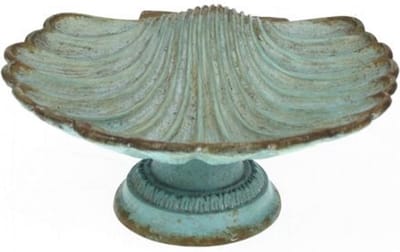Schaaltje schelp turquoise 10,5x9,8x4cm