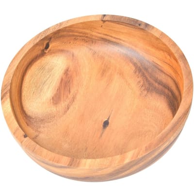 Saladier en bois, récipient pour aliments et fruits, vaisselle, ustensiles de cuisine, 30 x 9 cm