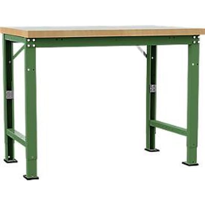 Manuflex werkbank Profi speciaal, tafelblad kunststof, 1250 x 700 mm, resedagroen