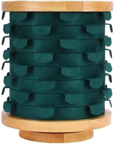 Sieraden Displaystandaard - Juwelen Rek - Sieraden Organiseren - Roterende Houten Basis - Klein - Groen