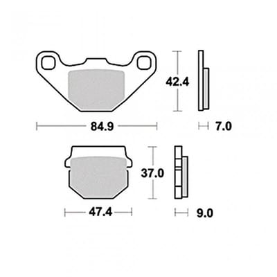 Ferodo-remblok voor Gilera 50 Eaglet motorfiets 1997 tot 1999 ar / fdb313ef nieuw