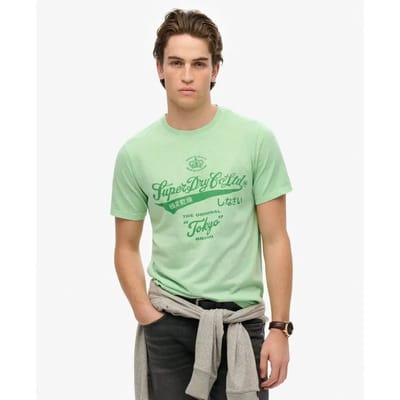 Superdry - Workwear Washed T-shirt met relaxte pasvorm - Heren - T-shirts