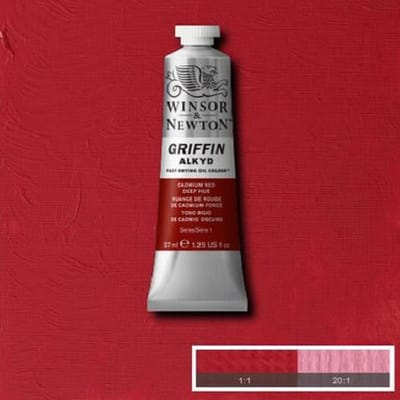 Winsor & Newton Griffin Alkyd Olieverf 37ML Cadmium Red Deep Hue 098
