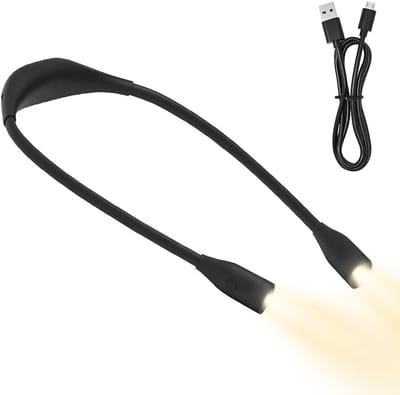 Dimbare Lezen Lamp met 3 Kleuren en 9 Helderheidsniveaus, Vouwbare Siliconen Boeklamp voor Handwerken en Breien