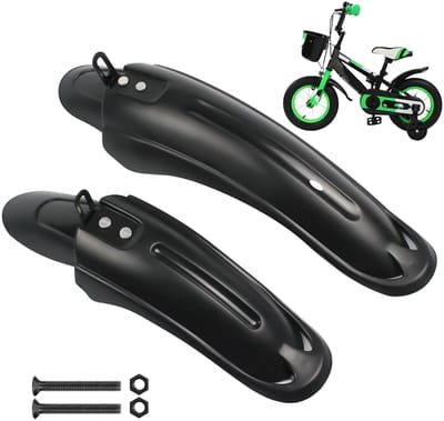 LIVIA HOME- Mudguard Set - Duurzaam Plastic - Voor Fietsen 30,5 cm - Spatbescherming - Voor/achter Fender - Zwart - Flexibel en Sterk - Fenders
