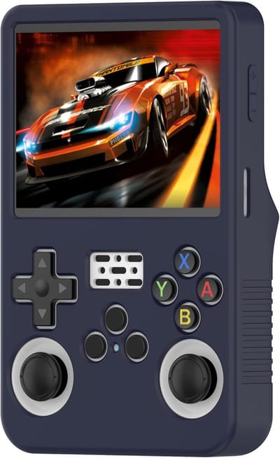 Draagbare Console Hoes - Beschermhoes Gameconsole - Spelcomputer Beschermen - Zachte Siliconen Grip - Voor R36S Model - Middernacht Blauw