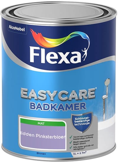 Flexa - Easycare Badkamer - Midden Pinksterbloem - Mengverf - 1 L