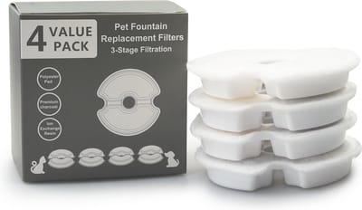 Loha-party Drinkfontein Filters - Filter Kattenfontein - Filters Hondenfontein-3Stage filtration - Water filter-Navulling Set -4 St.