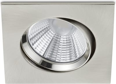 LED Spot - Inbouwspot - Trion Paniro - Vierkant 5W - Dimbaar - Warm Wit 3000K - Mat Nikkel - Aluminium - 80mm